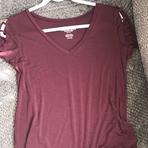 American Eagle Maroon colored shirt